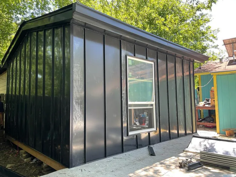 Black standing seam metal wall panels for Metal Roof Installation in Poolesville